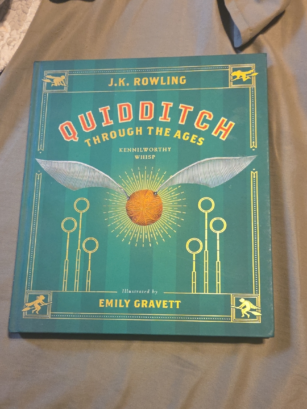 J.K. Rowling Quidditch Through the Ages - Green Hardcover Kids Book
